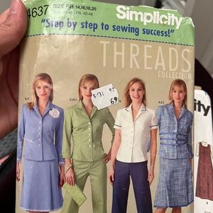 Lot of sewing patterns for women’s clothes, sizes approx 12-22